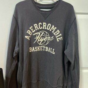 Abercrombie & Fitch Men's Dark Gray Crewneck Sweater